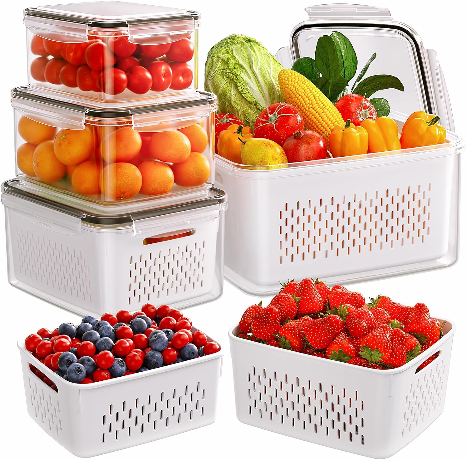 4/5/6/8Pcs Airtight Food Stora - Meal Prep Oven Safe Containers ulasan dan harga