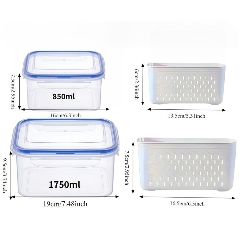 4pcs/Set Leak-Proof Food Stora - Meal Prep List ulasan dan harga