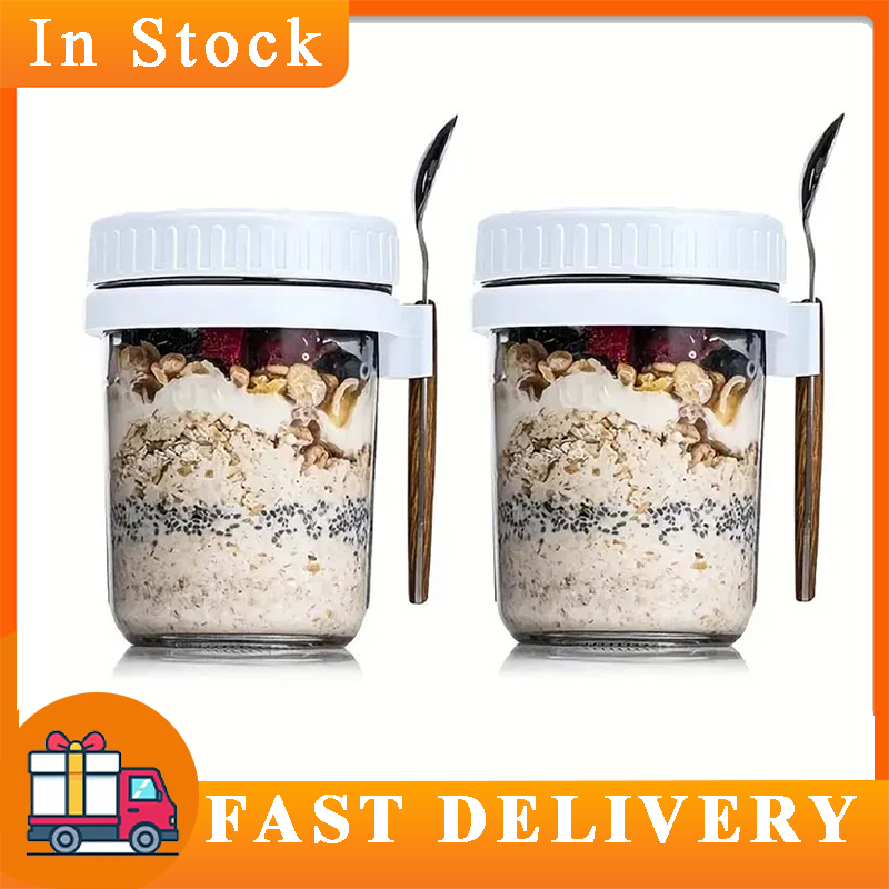 Overnight Oats Container with  - Meal Prep Yogurt Containers ulasan dan harga