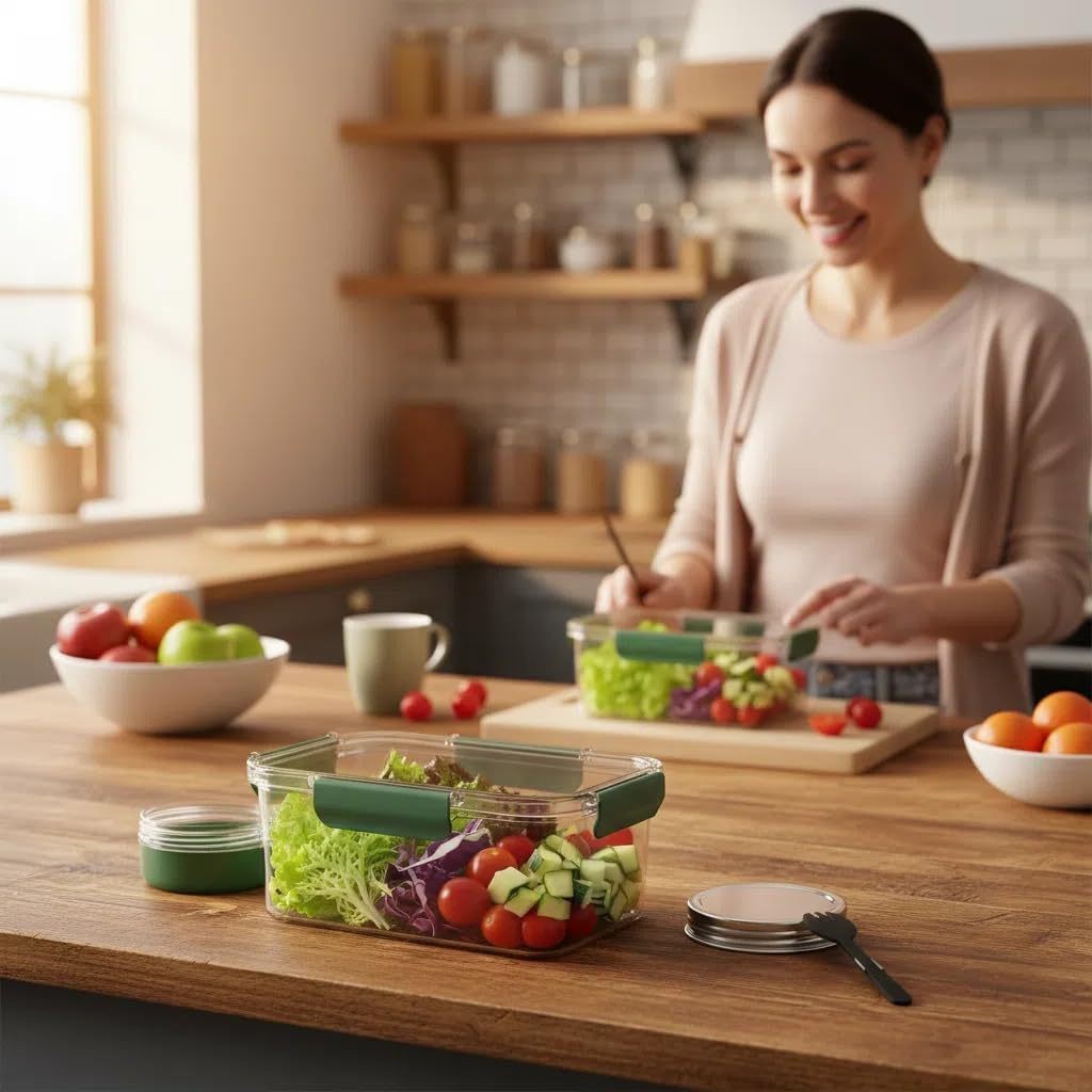 Solar Pod Jar Food Storage Con - Meal Prep Jars With Lids ulasan dan harga