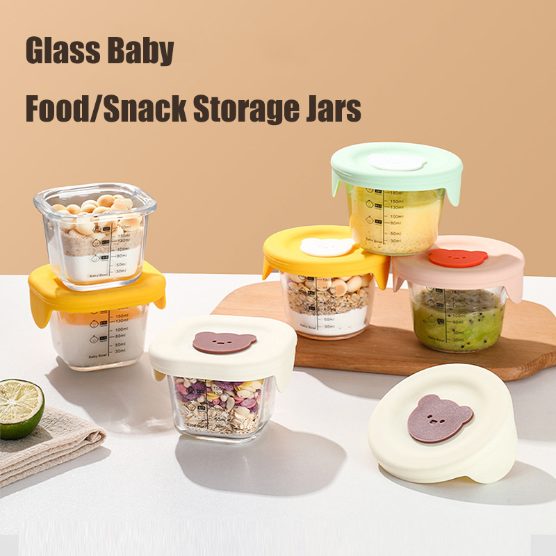 180ml Glass Baby Food Storage  - Meal Prep Glass Containers Oven Safe ulasan dan harga