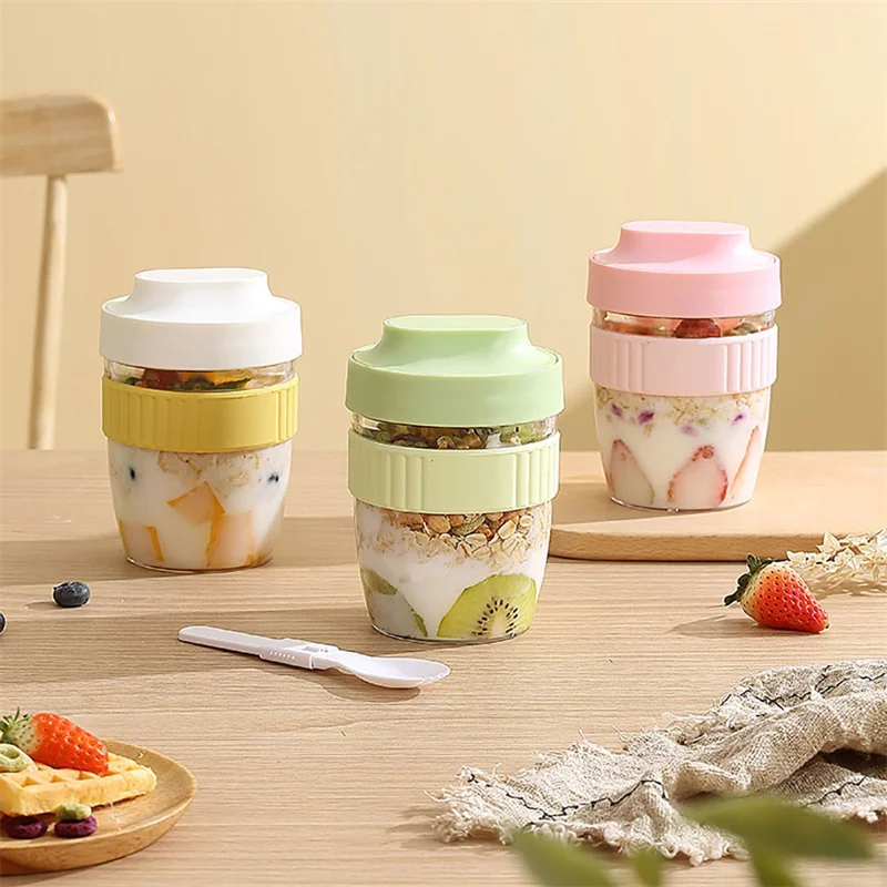 480/570ml Breakfast Cup Portab - Meal Prep Yogurt Containers ulasan dan harga