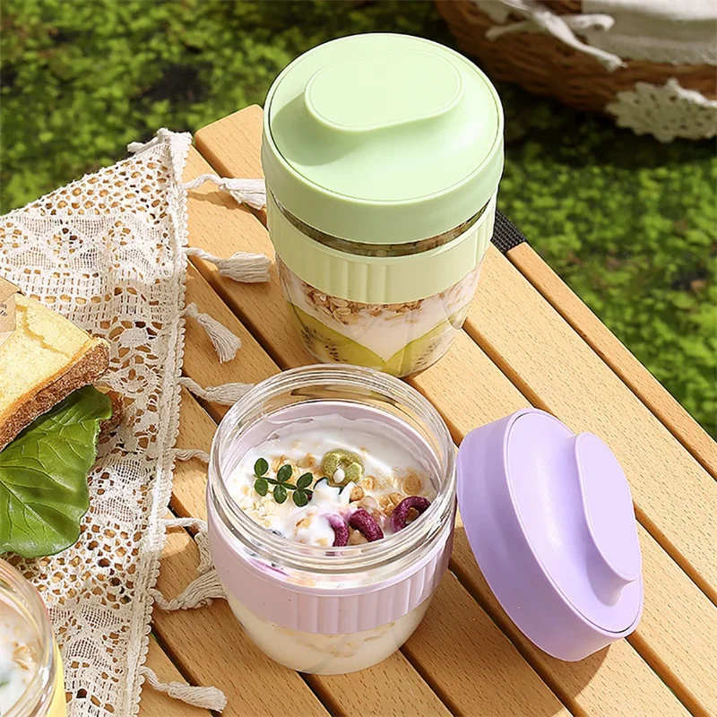 480/570ml Breakfast Cup Portab - Meal Prep Yogurt Containers ulasan dan harga