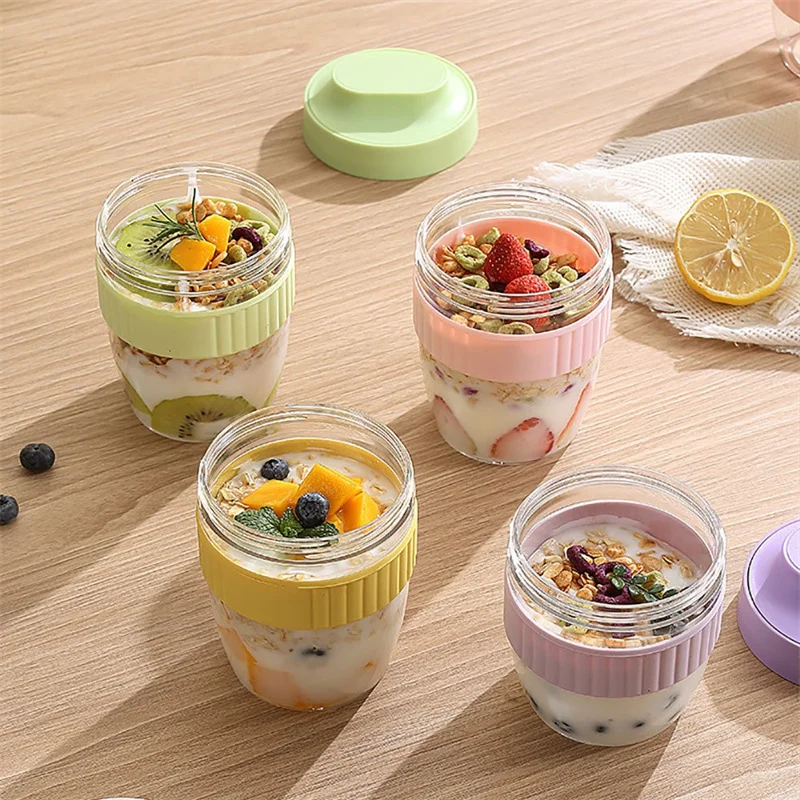 480/570ml Breakfast Cup Portab - Meal Prep Yogurt Containers ulasan dan harga