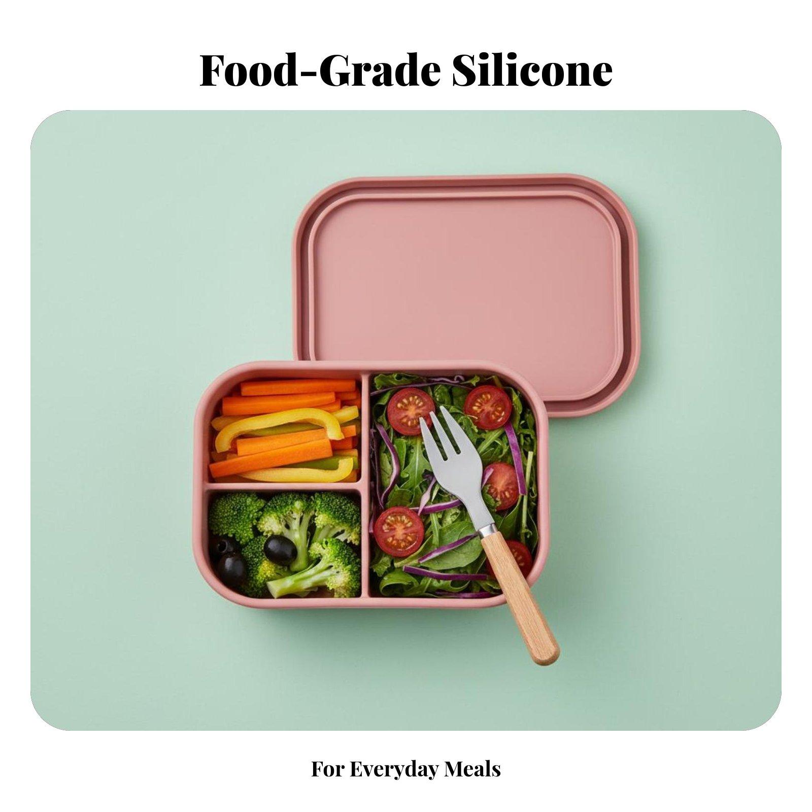 Food Grade Silicone Lunch Box, - Meal Prep For Office ulasan dan harga