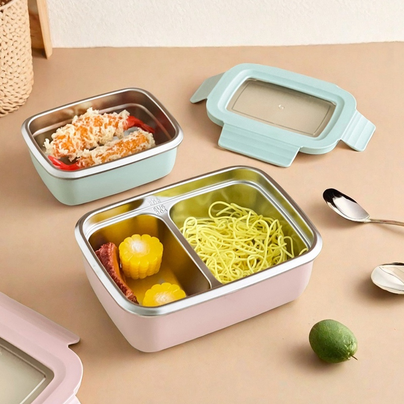 304 Stainless Steel Divided Be - Stainless Bento Box ulasan dan harga