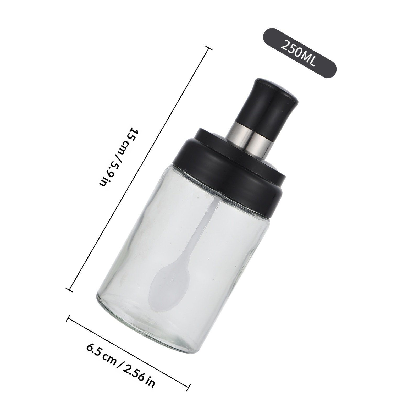 4Pcs Glass Spice Jar with Spoo - Meal Prep Jars With Lids ulasan dan harga
