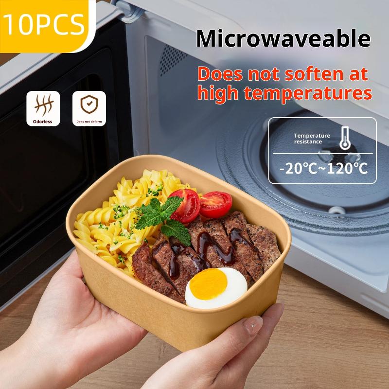 10Pcs Square Disposable Kraft  - Meal Prep Gym ulasan dan harga