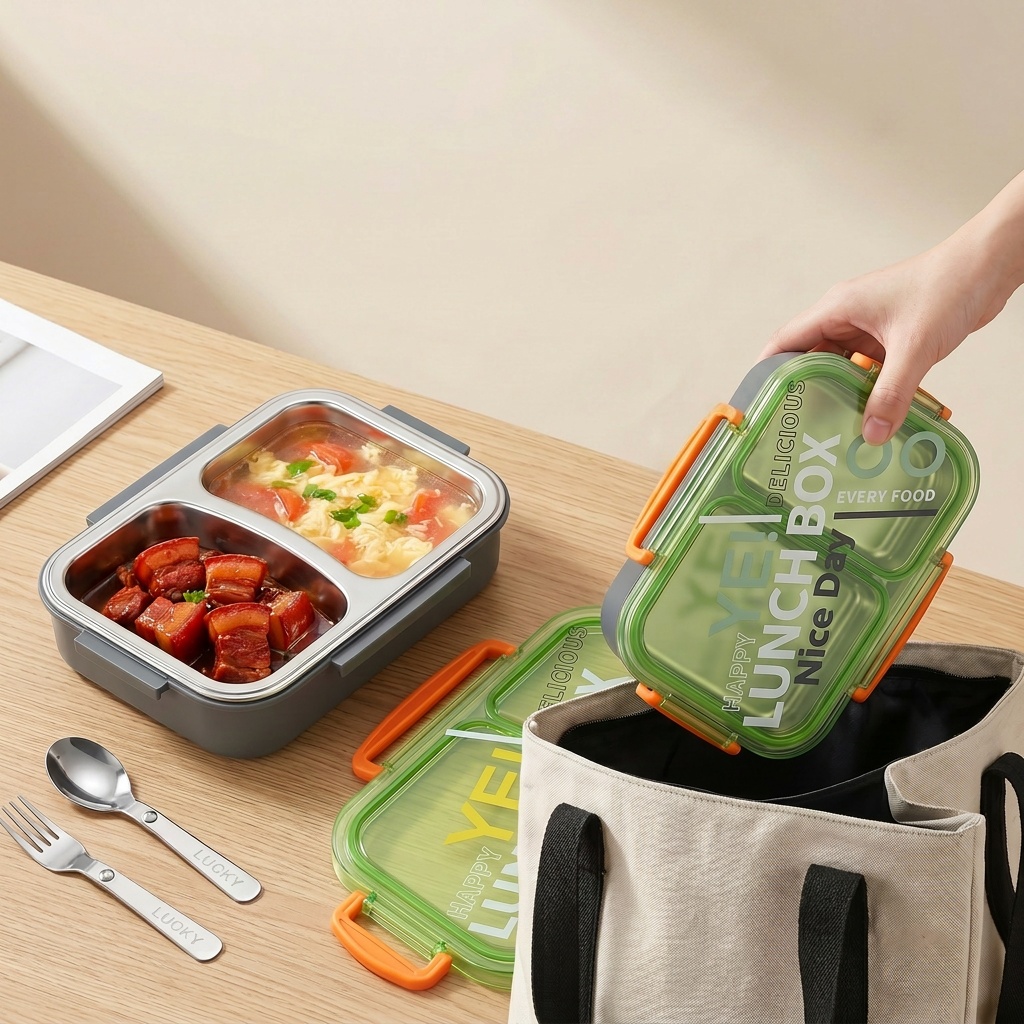 Microwavable 304 Stainless Ste - Meal Prep List ulasan dan harga