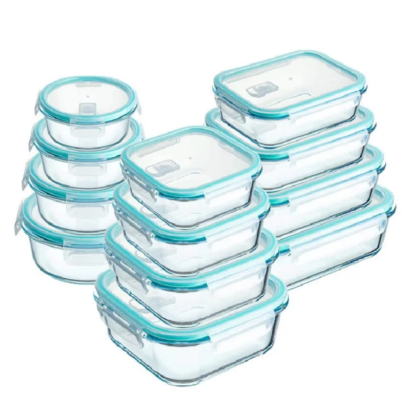 High Borosilicate Glass Lunch  - Meal Prep Glass Containers Oven Safe ulasan dan harga