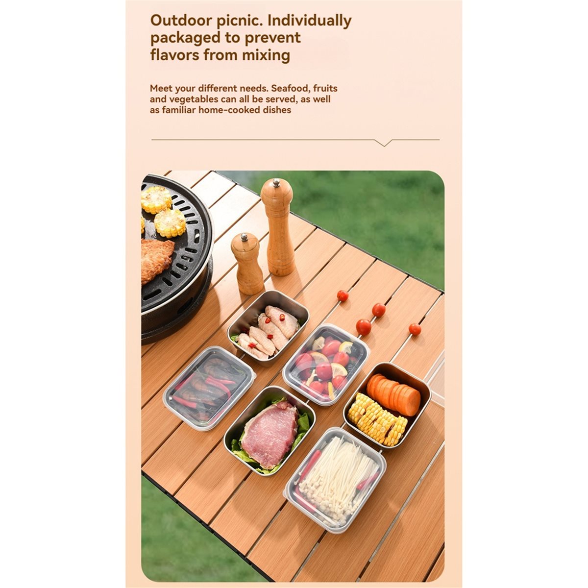 【AT48】 NEW Stackable Food Stor - Meal Prep Fit ulasan dan harga