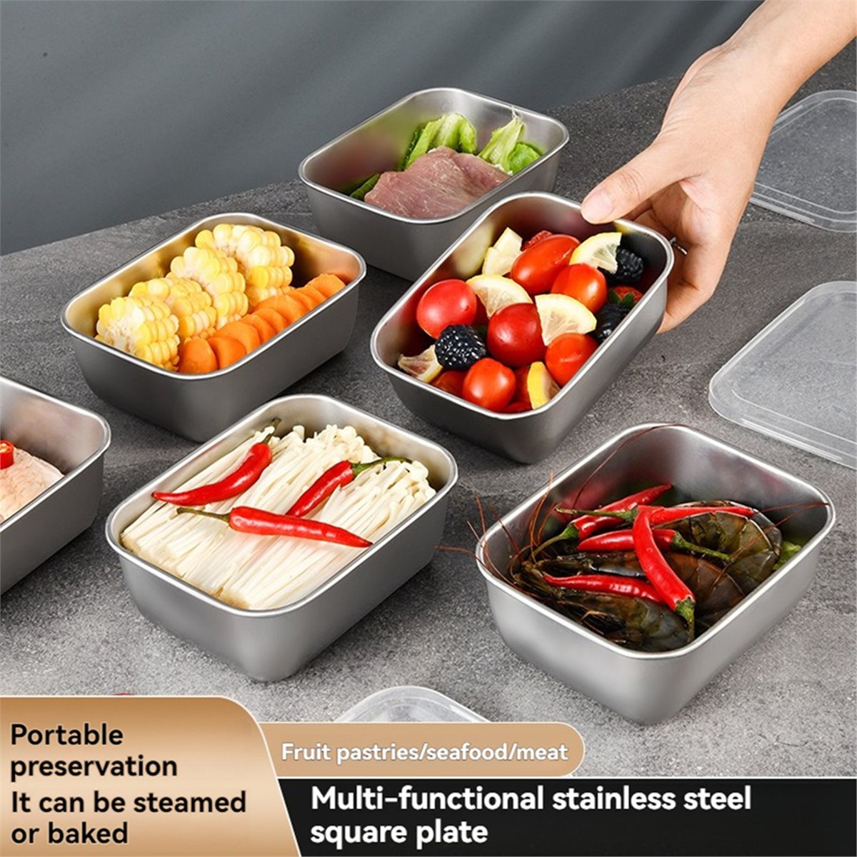 【AT48】 NEW Stackable Food Stor - Meal Prep Fit ulasan dan harga