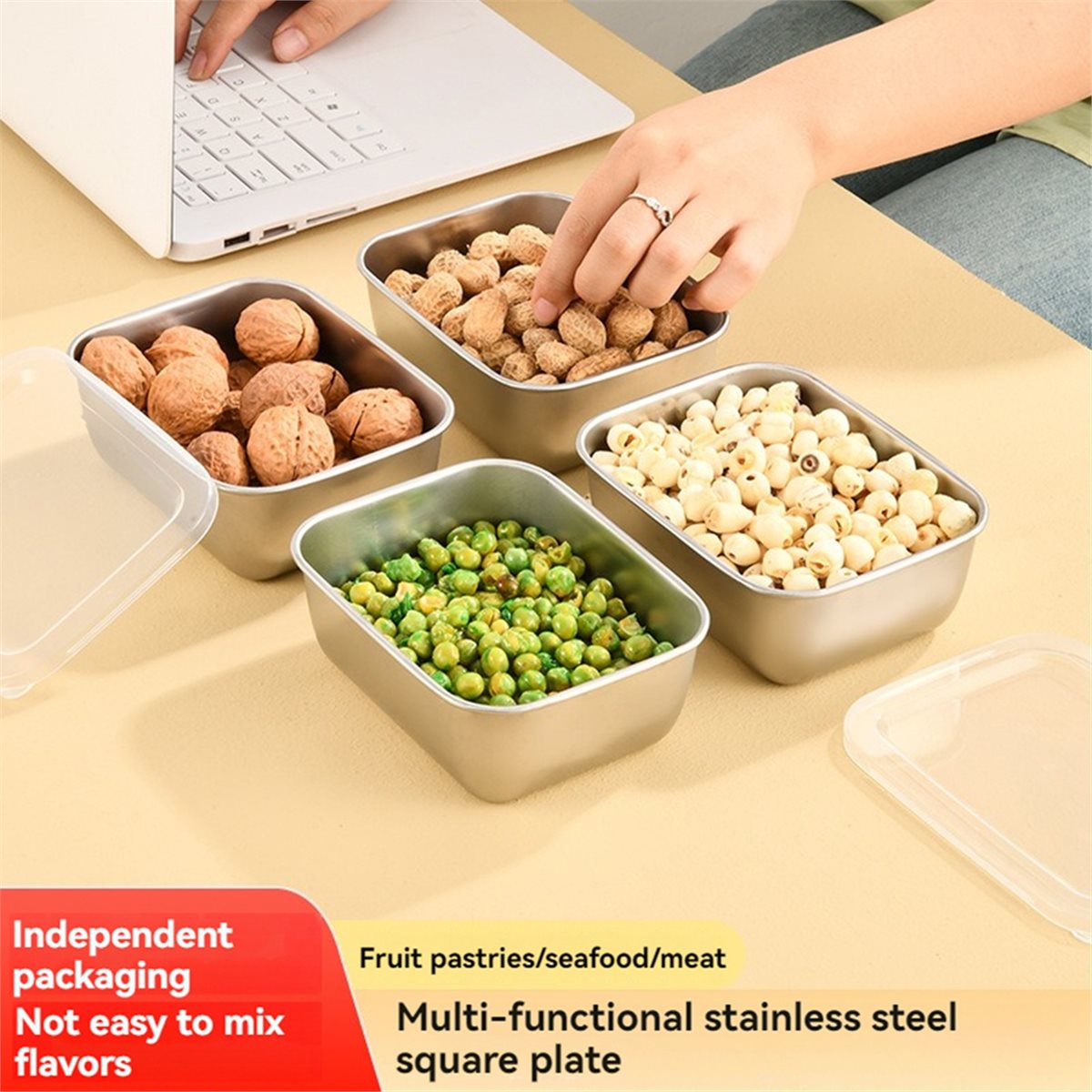 【AT48】 NEW Stackable Food Stor - Meal Prep Fit ulasan dan harga