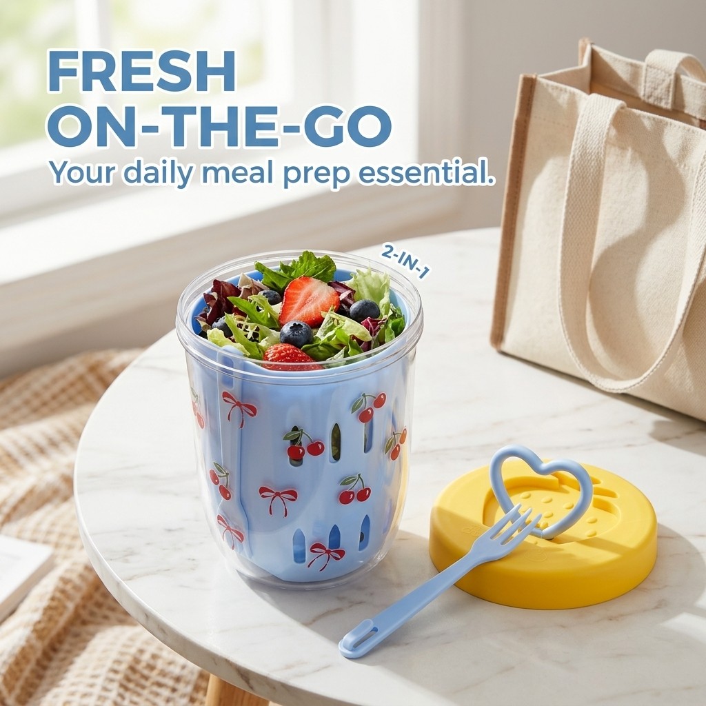Plastic Salad Container with L - Meal Prep Yogurt Containers ulasan dan harga