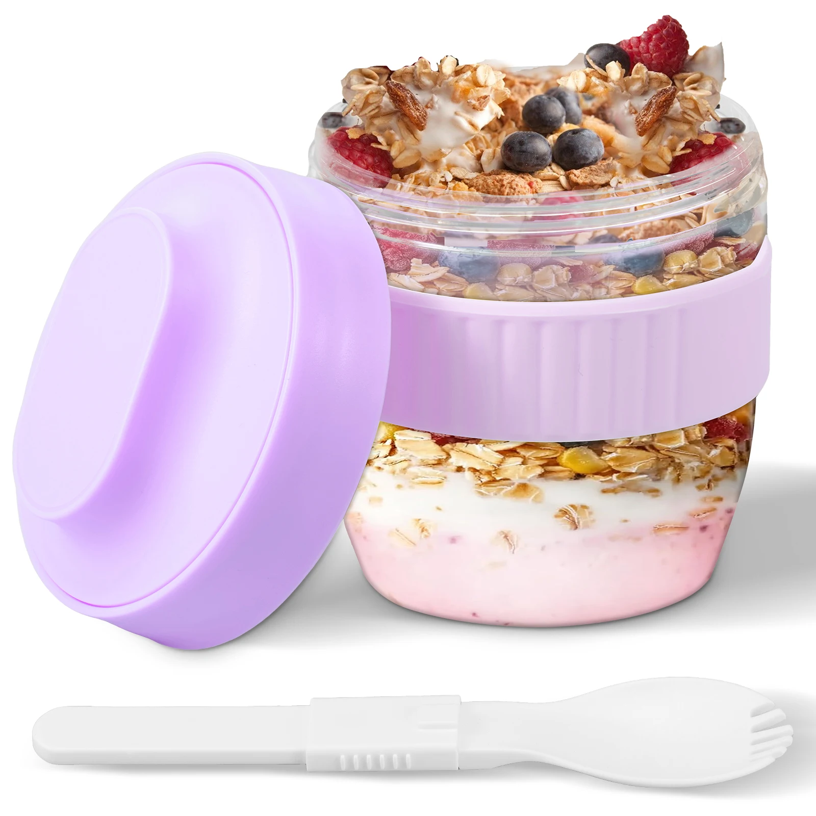Double Layer Overnight Oats Co - Meal Prep Yogurt Containers ulasan dan harga