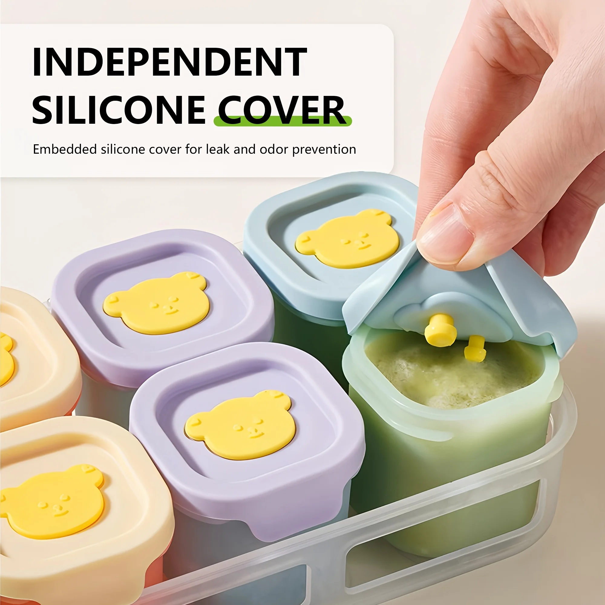 9pcs Silicone Food Storage Con - Meal Prep Jars With Lids ulasan dan harga