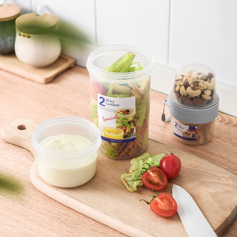 2Layer Yogurt Salad Sealed Box - Meal Prep Yogurt Containers ulasan dan harga