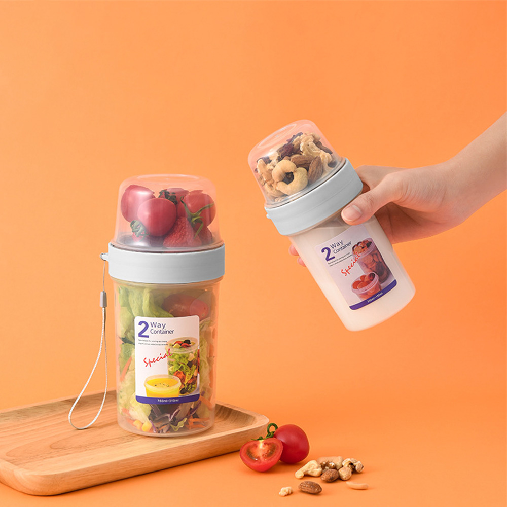2Layer Yogurt Salad Sealed Box - Meal Prep Yogurt Containers ulasan dan harga
