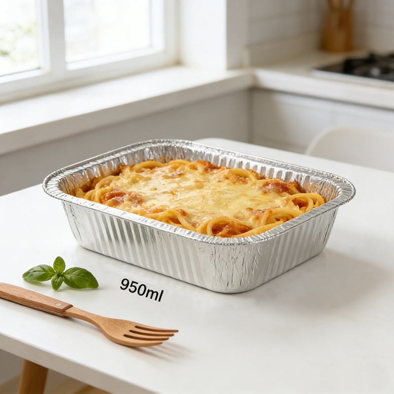 Square 950ml Aluminum Foil Pan - Meal Prep Oven Safe Containers ulasan dan harga