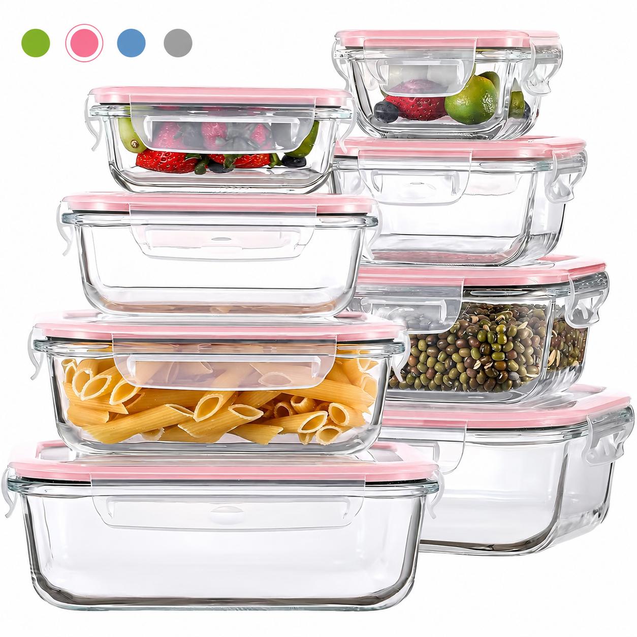 8/12Pcs Stackable Borosilicate - Meal Prep Oven Safe Containers ulasan dan harga