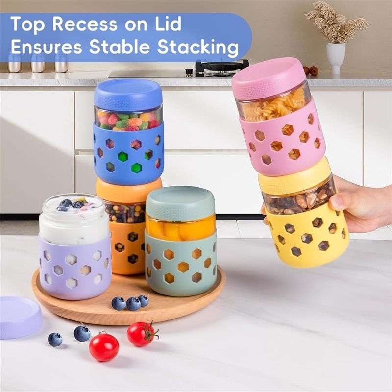 ABMH-Glass Jars With Airtight  - Meal Prep Jars With Lids ulasan dan harga