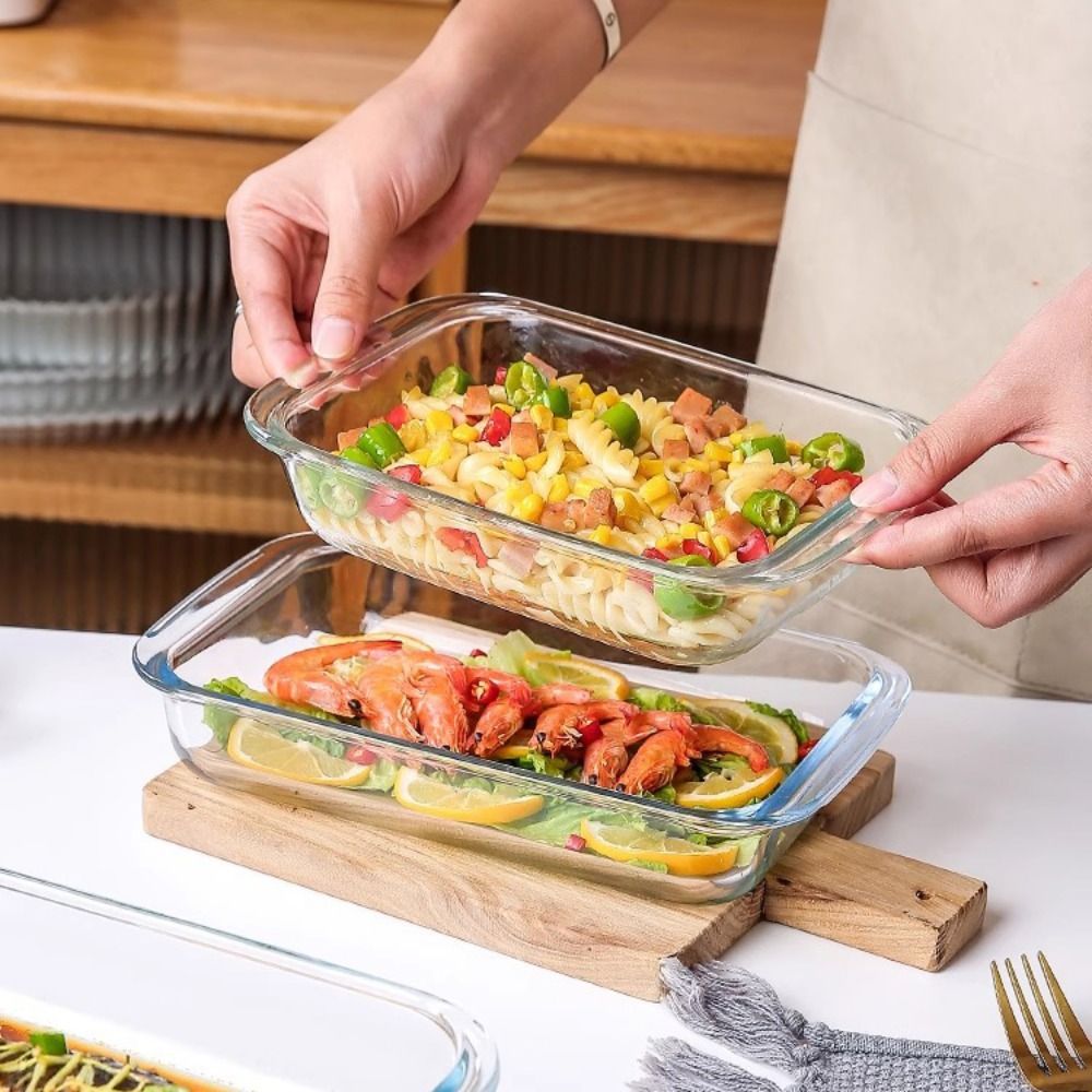 Durable Rectangular Glass Baki - Meal Prep Glass Containers Oven Safe ulasan dan harga